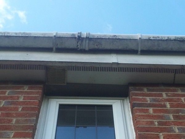External Gutter Before Cleaning