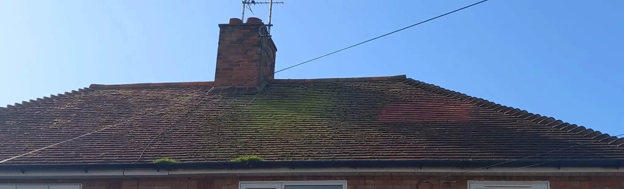 rogue roof cleaner sample done without permission or the homeowner present.